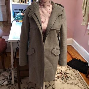 Ann Taylor gray wool hooded coat